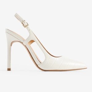 Express Croc-Embossed Cutout Slingback Pumps Size 10 NWT